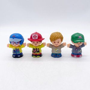 Fisher Price Little People Lot 4 2016 School Kids Boys Fire Girl Police Girl